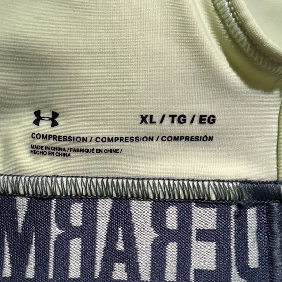 Under Armour Womens Size XL Mid Support Crossback Sports Bra Padding Neon Green - Picture 5 of 7